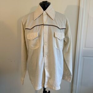 Grand Slam Men's Beige Button-Down Shirt size L